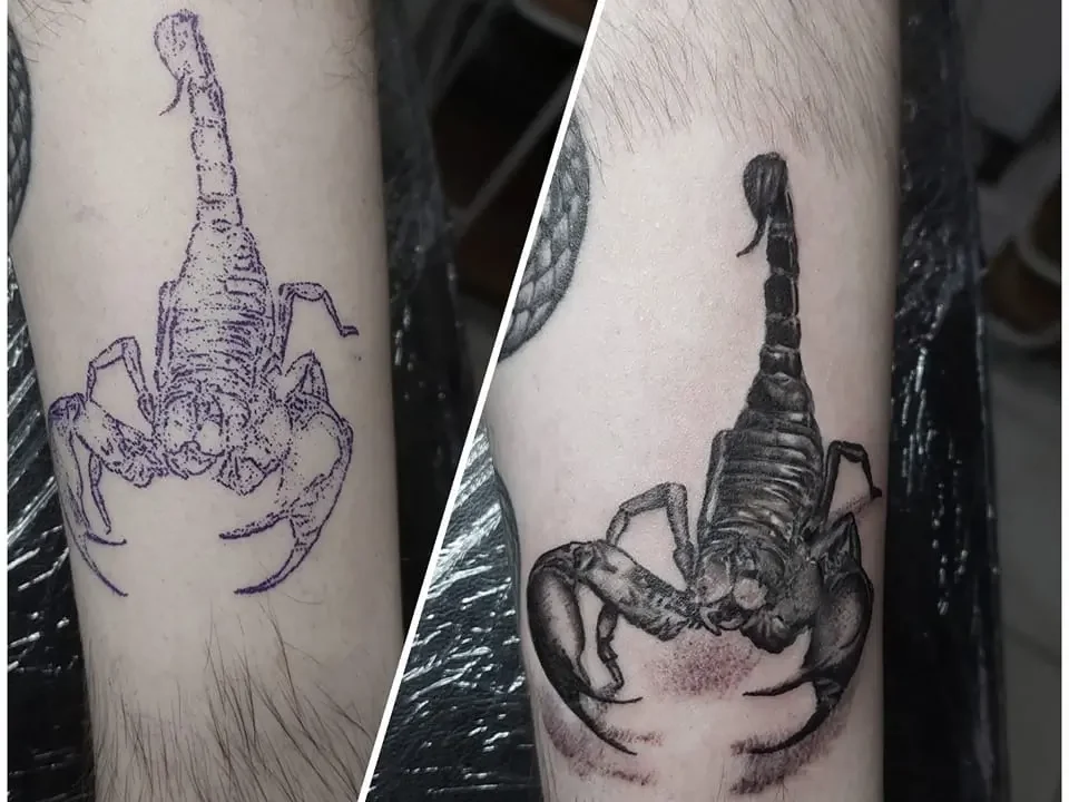 Skorpion 3D tetovanie